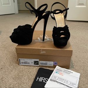 Christian Louboutin Black Velour Ionescadiva sz 38